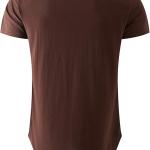 KLIEGOU Mens 100% Cotton Hipster Hip Hop Longline Crewneck T-Shirt S-4XL