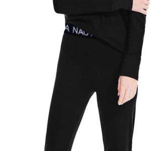 Nautica Women's Long Sleeve Long Johns Base Layer Waffle Thermal Underwear Set