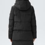 Orolay Women's Stylish Down Hooded Jacket with Two-Way Zipper Winter Down Coat Puffer Jacket