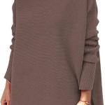 EFAN Women's Lightweight Turtleneck Long Sleeve Loose Sweater Casual Knit Pullover Sweaters for Women