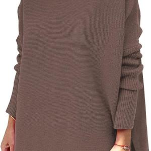 EFAN Women's Lightweight Turtleneck Long Sleeve Loose Sweater Casual Knit Pullover Sweaters for Women
