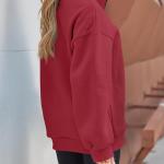 Trendy Queen Womens Oversized Sweatshirts Hoodies Half Zip Pullover Fall Fashion Outfits 2023 Y2k Clothes