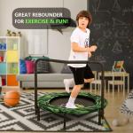36-Inch Dinosaur Mini Trampoline for Kids with Handle, Foldable Kids Trampoline for Play & Exercise Indoor or Outdoor, Camo Safty Padded Cover Toddler Rebounder Trampoline for Jump Sports