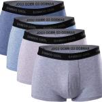 BAMBOO COOL Men’s Underwear boxer briefs Soft Comfortable Bamboo Viscose Underwear Trunks (4 Pack)