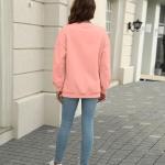 ORANDESIGNE Women's Zip Up Color Block/Solid Color Sweatshirt Long Sleeve Casual Jacket Tops Cute Fashion Loose Tunics