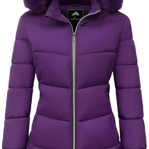 MOERDENG Women's Winter Windproof Warm Down Coats Waterproof Thicken Hooded fashions Puffer Jacket