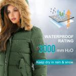 Garemcy Womens Winter Coats Thicken Puffer Coat Warm Jacket with Removable Fur Hood Quilted Jacket