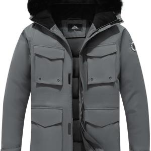 MOERDENG Men's Winter Thickened Warm Down Coats Windproof Waterproof Hooded fashions Puffer Jacket