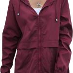 Muzeca Women's Waterproof Raincoat Lightweight Rain Jacket Hooded Windbreaker with Pockets for Outdoor