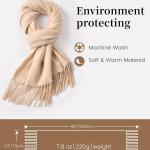 Ymomode Scarfs for Women Pashmina Shawls and Wraps for Evening Dress Bridesmaid Wedding Bridal Winter Warm Long Large Scarves