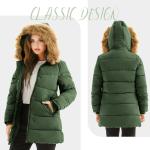 Garemcy Womens Winter Coats Thicken Puffer Coat Warm Jacket with Removable Fur Hood Quilted Jacket
