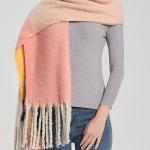 Wander Agio Winter Warm Scarf for Women Long Shawl Large Scarves Cold Weather Thick Blanket Scarfs Color Matching