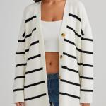 AUTOMET Womens Fall Sweaters Cardigan 2023 Open Front Oversized Button Lightweight Cardigans V Neck Loose Knit Outwear