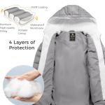 Wantdo Women's Quilted Winter Coats Hooded Warm Puffer Jacket with Fleece Hood