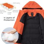 Wantdo Men's Thicken Puffer Jacket Insulated Water-Resistant Warm Winter Coat with Hood