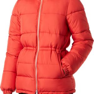 Essentials Women's Heavyweight Puffer Jacket with Drawstring Waist