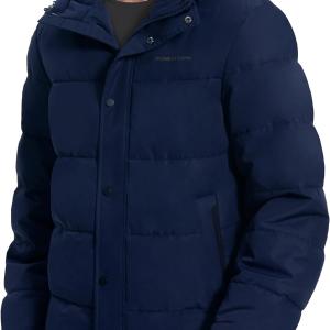 Pioneer Camp Mens Winter Coat Warm Winter Puffer Jacket Waterproof Thicken Insulated Windproof Hooded Down Quilted Coat
