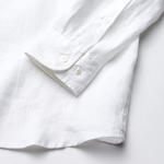Perry Ellis Men's Long Sleeve Solid Linen Popover Shirt
