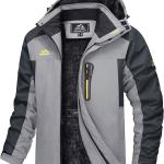 MAGCOMSEN Men's Winter Coats Water Resistant Snow Ski Jacket Fleece Lined Parka 4 Pockets