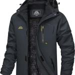 MAGCOMSEN Men's Winter Coats Waterproof Ski Snow Jacket Warm Fleece Jacket Parka Raincoats With Multi-Pockets