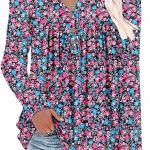 ROSELINLIN Womens Short Sleeve Shirts Loose Fit Summer Tops for Leggings