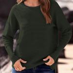 BTFBM Casual Women 2023 Fall Sweater Long Sleeve Ribbed Knit Pullover Loose Crewneck Batwing Split Sweater