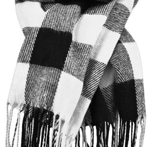 Clothirily Womens Winter Scarf, Fashion Cashmere Feel Plaid Scarfs for Women, Pashmina Shawls and Wraps, Long Blanket Scarf