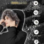 GGleaf Women's Winter Thicken Puffer Coat Warm Snow Jacket with Fur Removable Hood