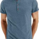 NITAGUT Mens Fashion Casual Front Placket Basic Long/Short Sleeve Henley T-Shirts