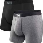 SAXX Men's Underwear – VIBE Super Soft Boxer Briefs with Built-In Pouch Support – Pack of 2, Underwear for Men