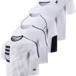5 Pack Men’s Active Quick Dry Crew Neck T Shirts | Athletic Running Gym Workout Short Sleeve Tee Tops Bulk