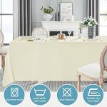 VidaFete Tablecloth 6 Pack 90 * 132inch Rectangle Table Cloth Polyester, Stain Wrinkle Resistant