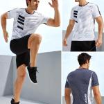 5 Pack Men’s Active Quick Dry Crew Neck T Shirts | Athletic Running Gym Workout Short Sleeve Tee Tops Bulk
