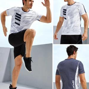 5 Pack Men’s Active Quick Dry Crew Neck T Shirts | Athletic Running Gym Workout Short Sleeve Tee Tops Bulk