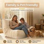 Gazecaia Comfy Bean Bag Chair for Adults Teens | Fireside Floor Lounge Chair