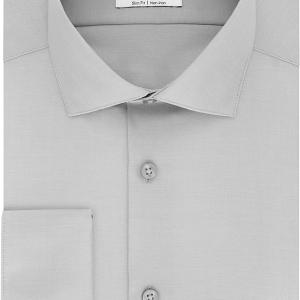 Calvin Klein Men's Dress Shirt Slim Fit Non Iron Solid French Cuff