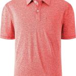 ZITY Golf Shirt for Men Short Sleeve Sports Polo Shirts Mesh Tennis T-Shirt